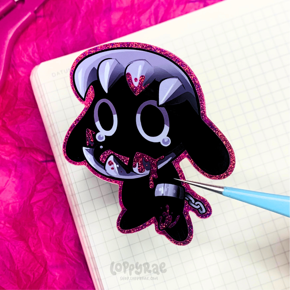 “Bear Trap” Glitter Sticker