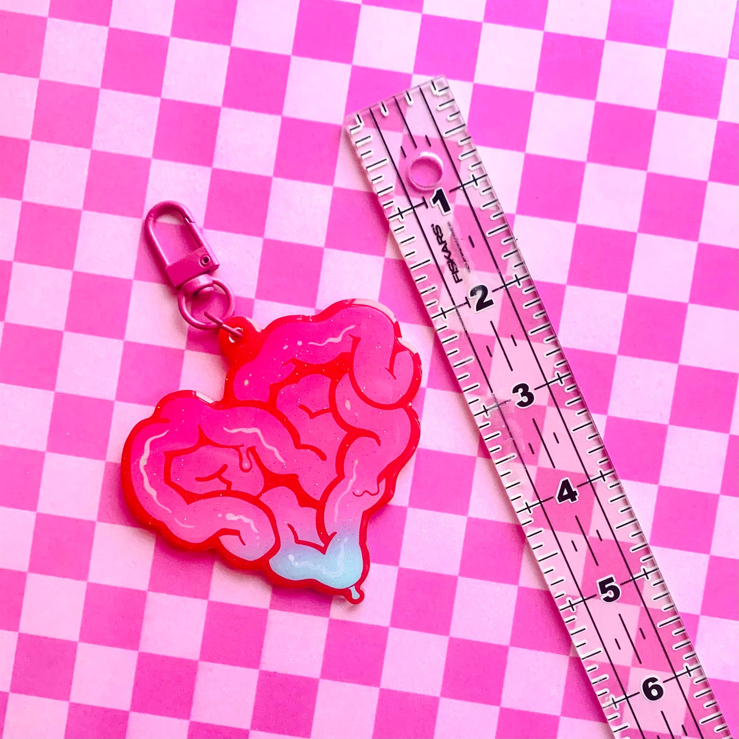 “Glitter Guts” Acrylic Charm