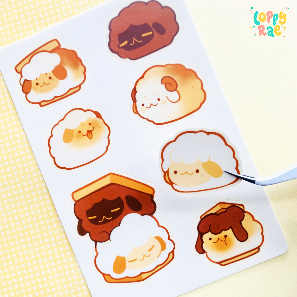 “S’mores Sheep” Sticker Sheet