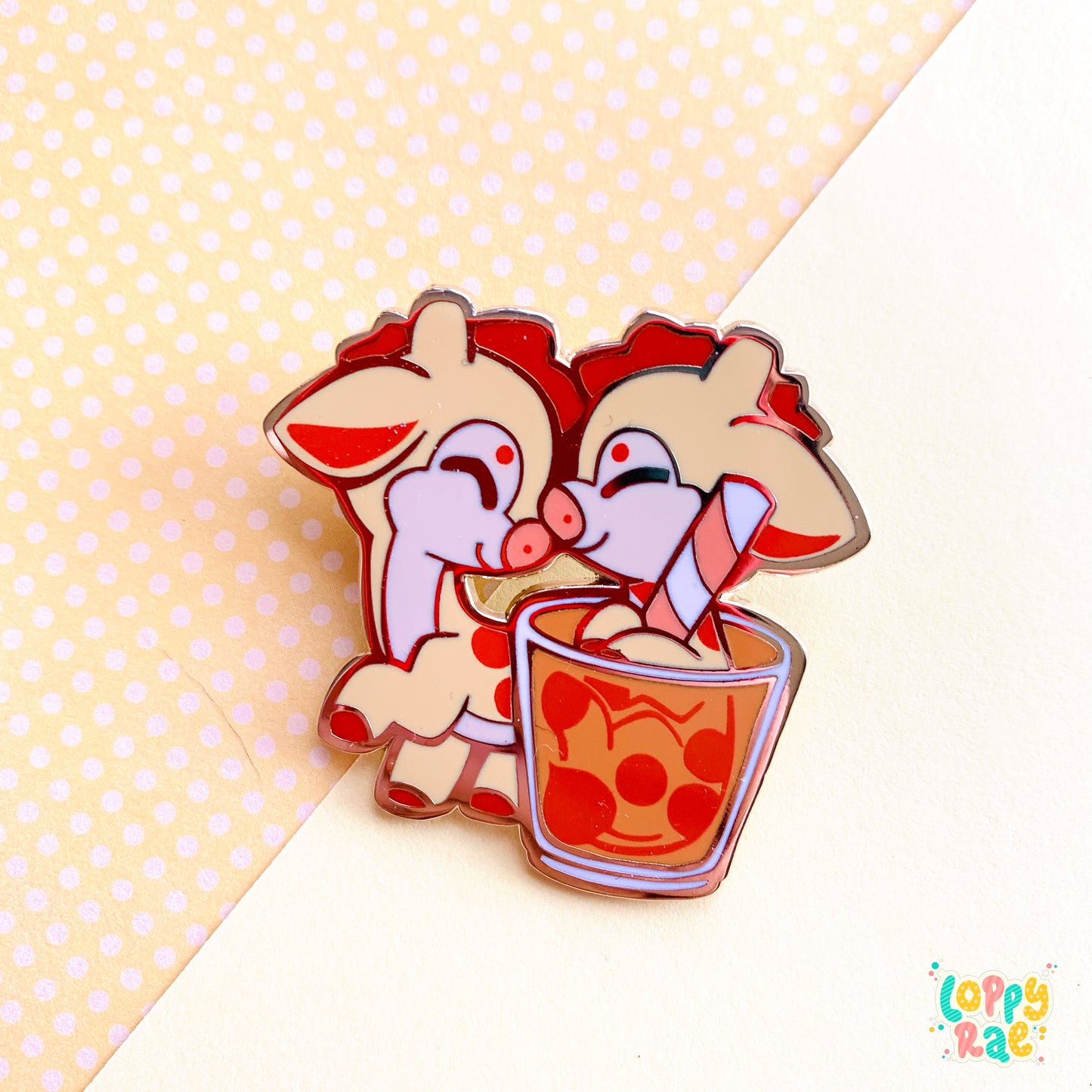 “Boba Giraffes” Enamel Pin