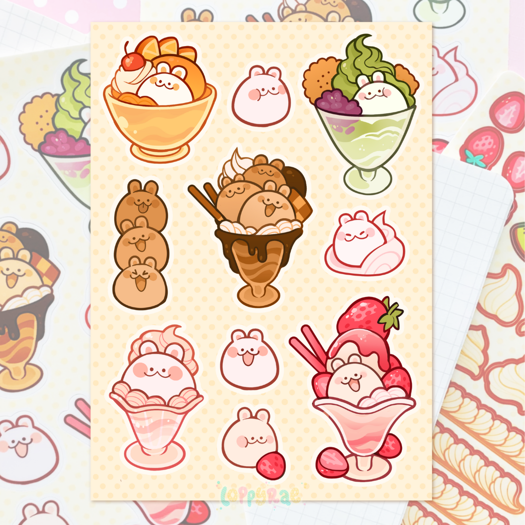 "Parfait” Sticker Sheet