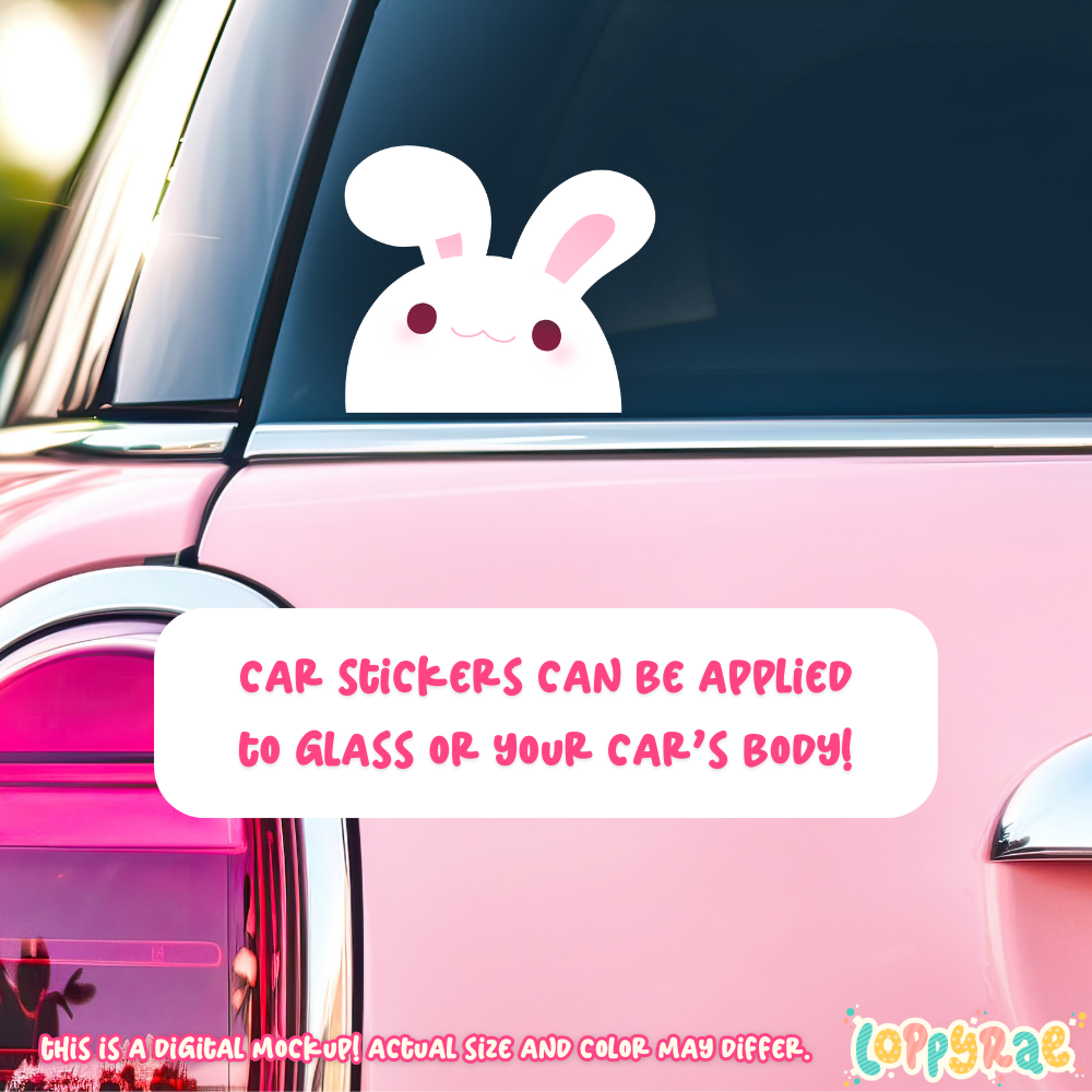 "Bunny Peeker" Bumper Sticker