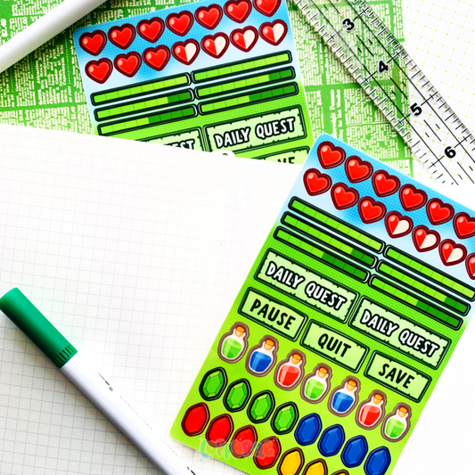 "Game Assets” Sticker Sheet