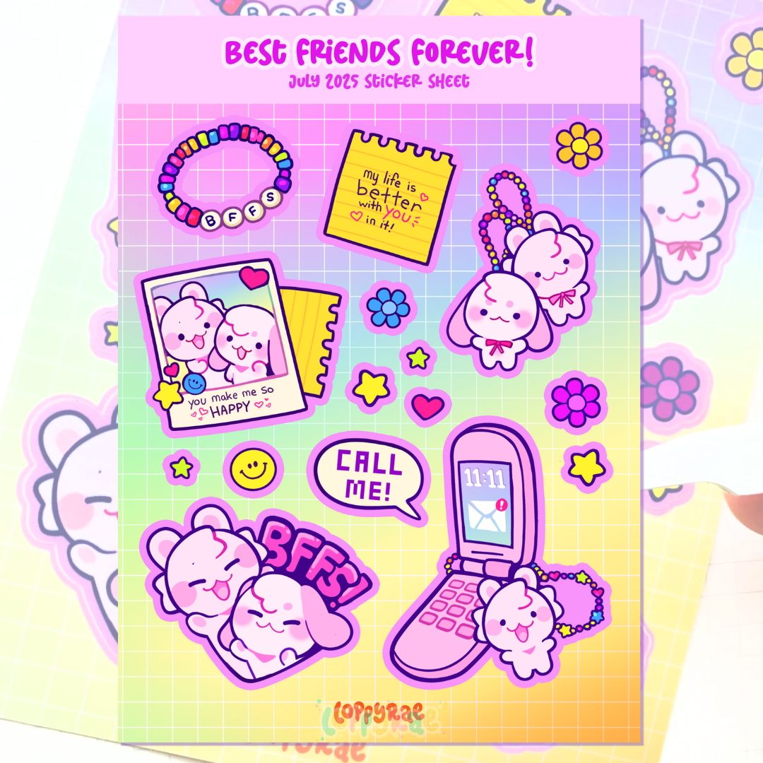 "BFFs” Sticker Sheet