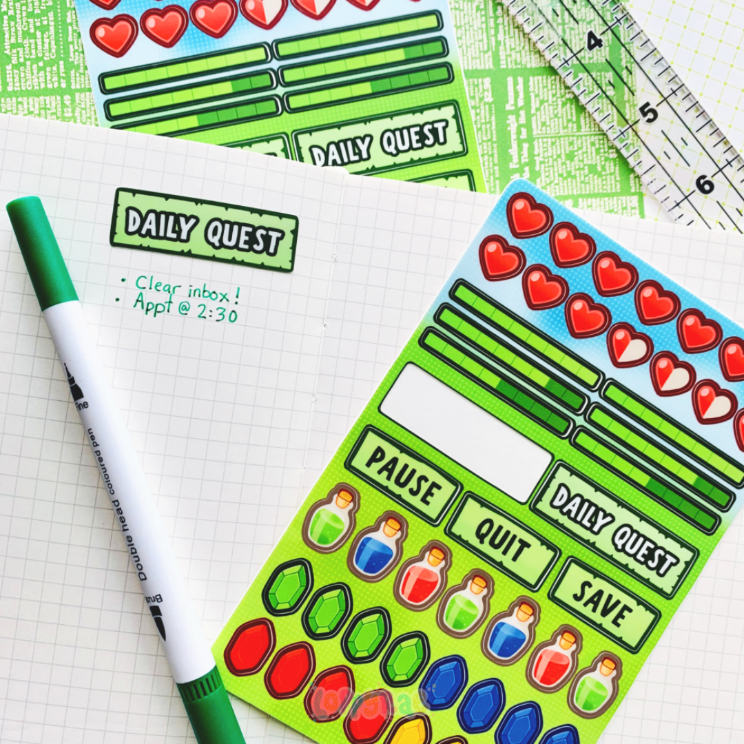 "Game Assets” Sticker Sheet