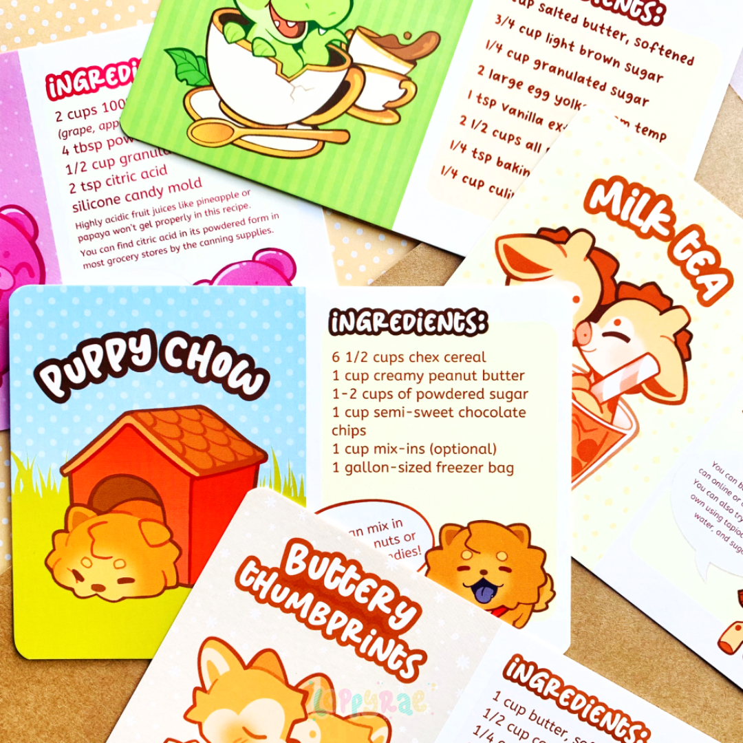 Illustrated Recipe Cards: Set of 5!