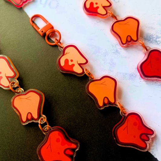 “Sweet Tooth” Acrylic Chain Charm