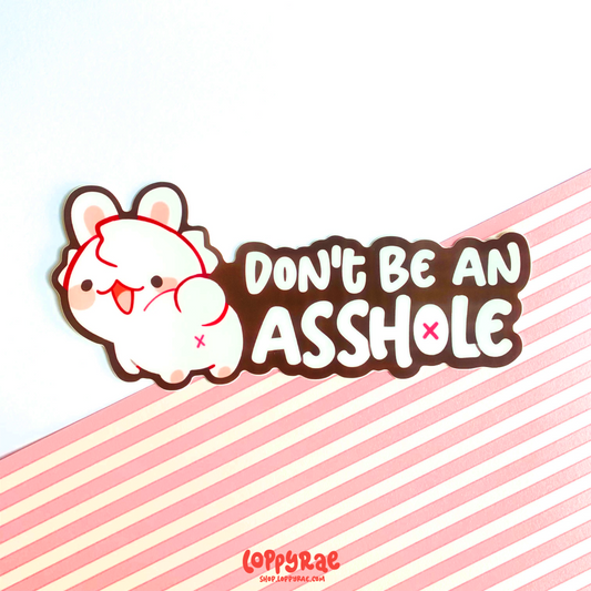 "Don't Be An A**hole" Bumper Sticker