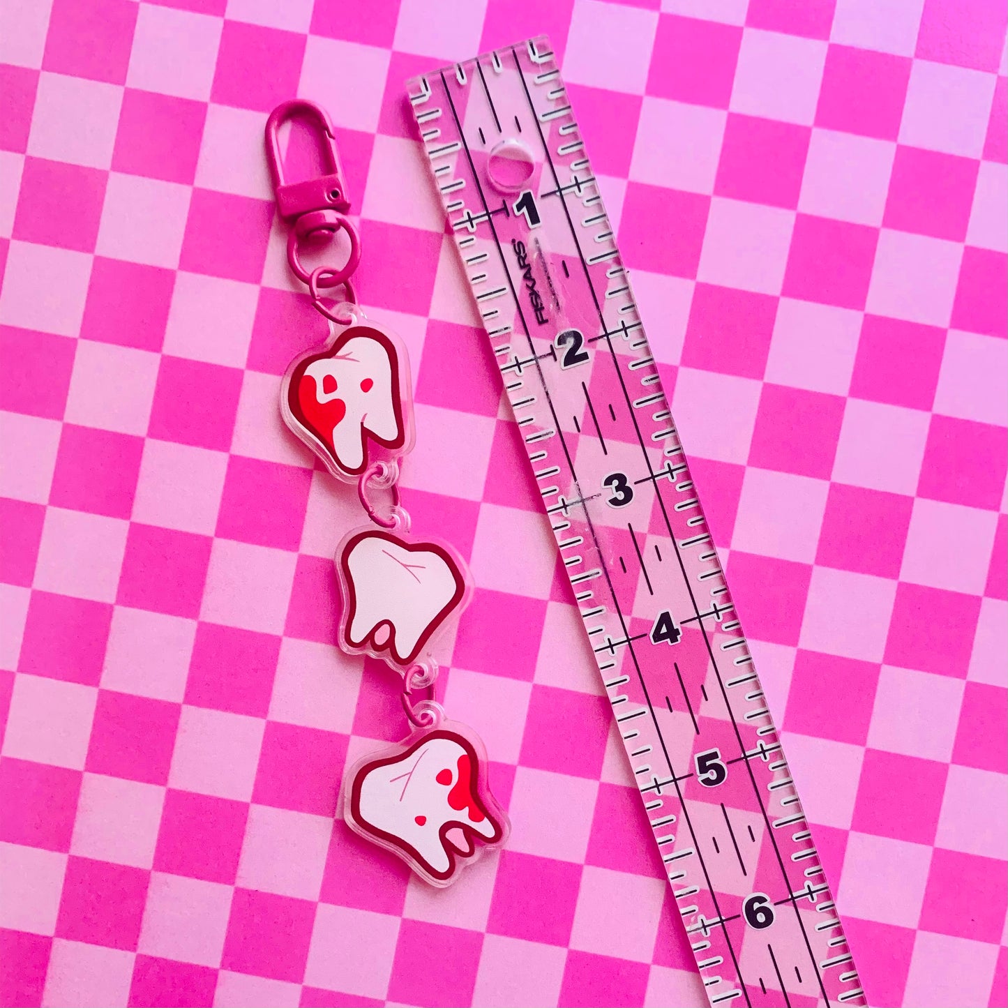 “Sweet Tooth” Acrylic Chain Charm