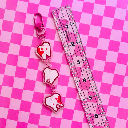 “Sweet Tooth” Acrylic Chain Charm