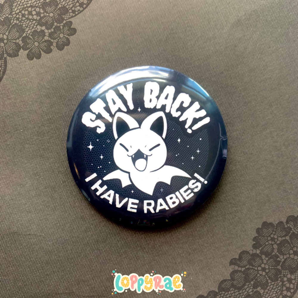 “Rabies" Pinback Button Badge