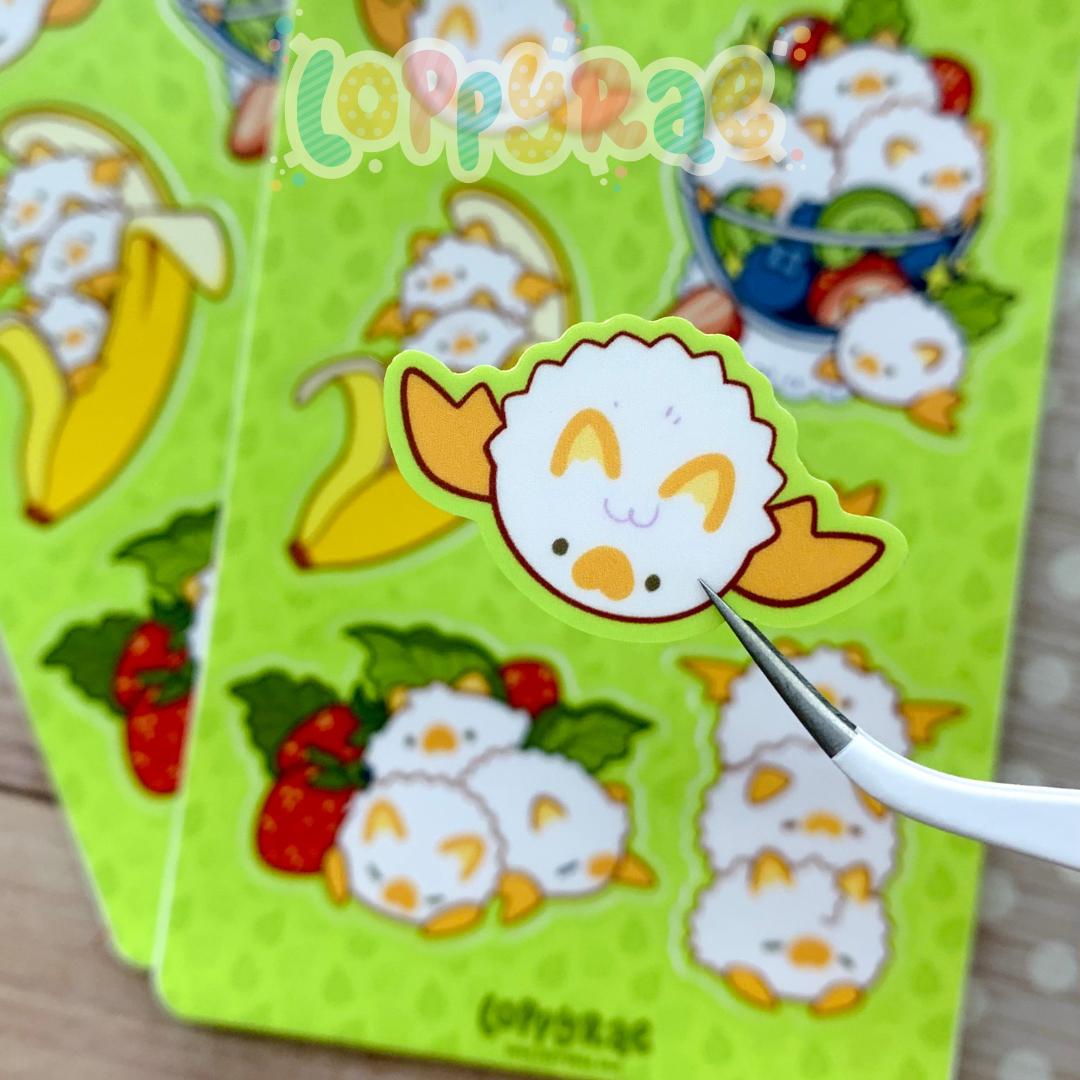 Fruit Bat Sticker Sheet Loppy Rae