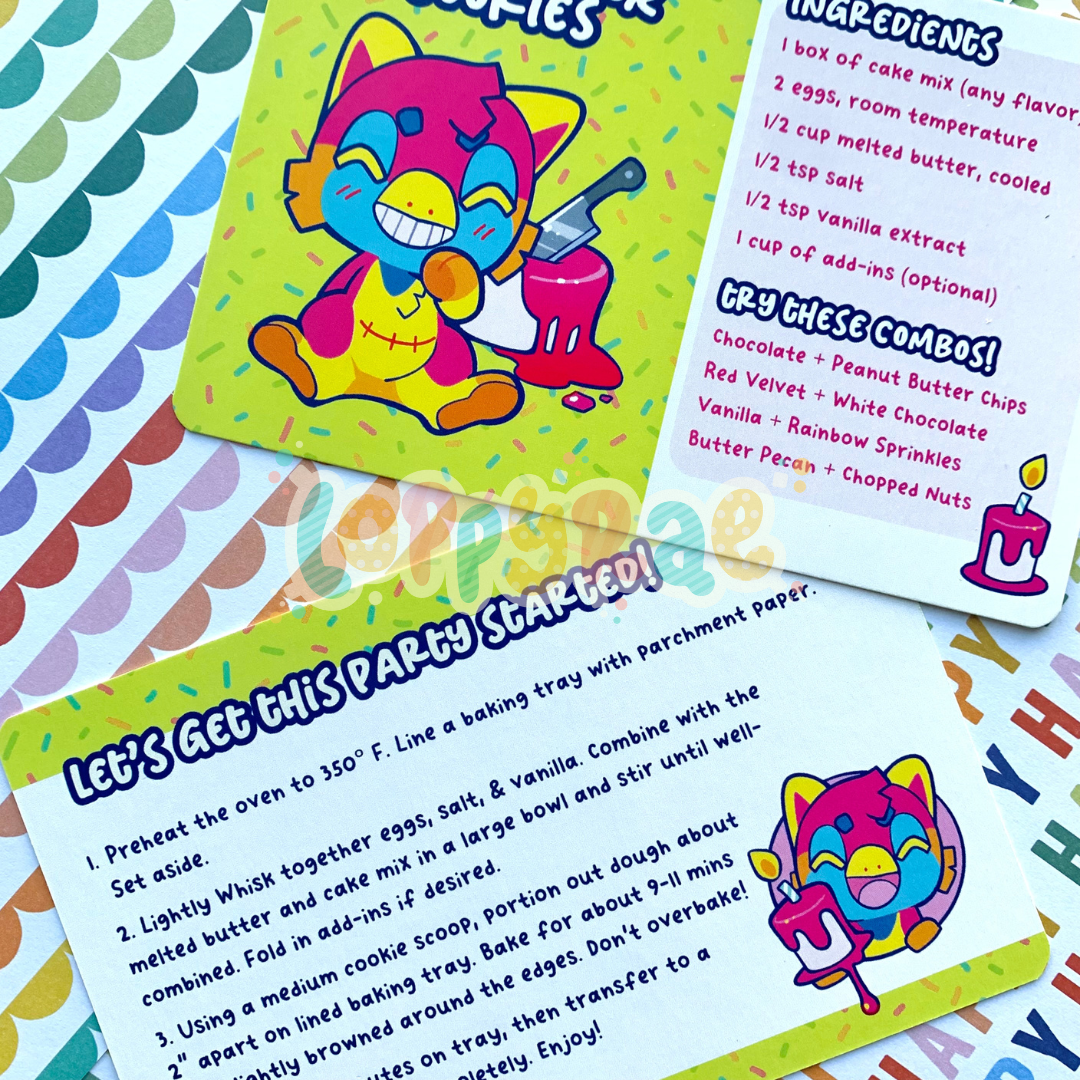 Party Animal Recipe Card Loppy Rae