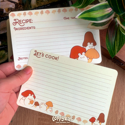 "Buns & Shrooms" Recipe Cards (Set of 20)