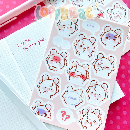 "Dollop Emojis" A6 Sticker Sheet