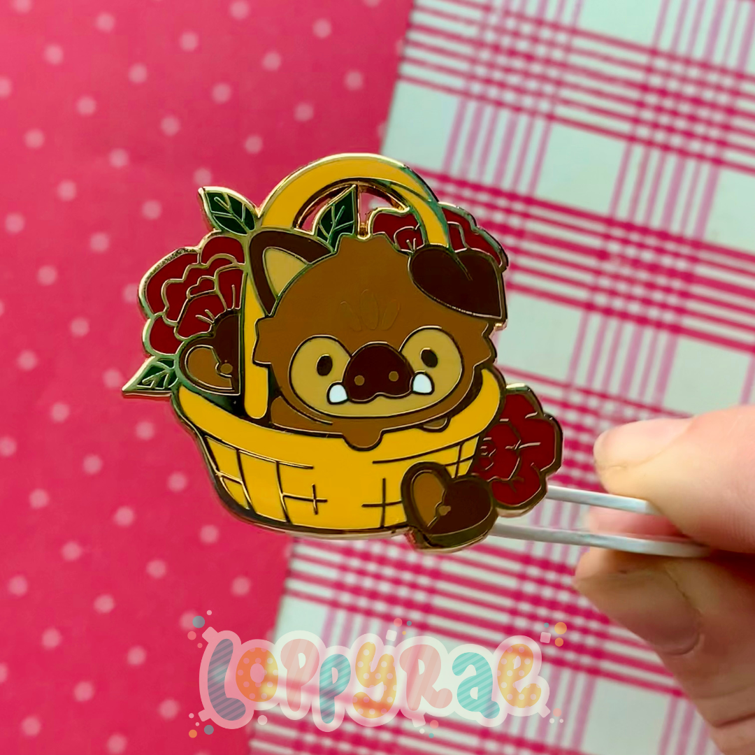 Truffle Pig Enamel Pin Loppy Rae