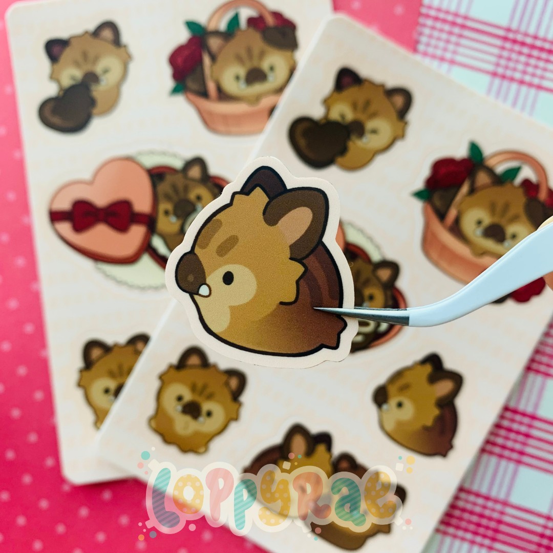 Truffle Pig Sticker Sheet Loppy Rae