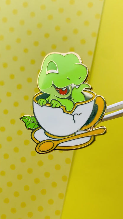 03/24 Patreon: "Tea Rex" Enamel Pin